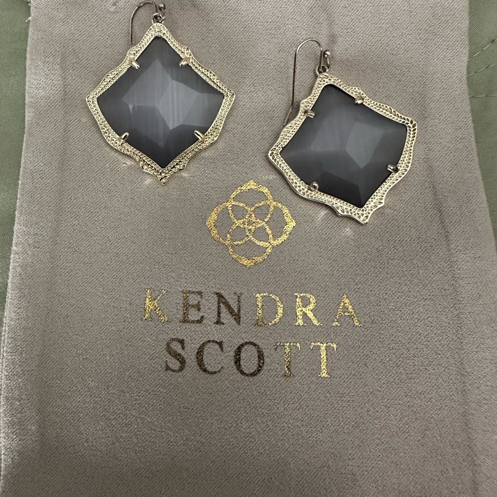 Kendra Scott gold and grey Earrings
